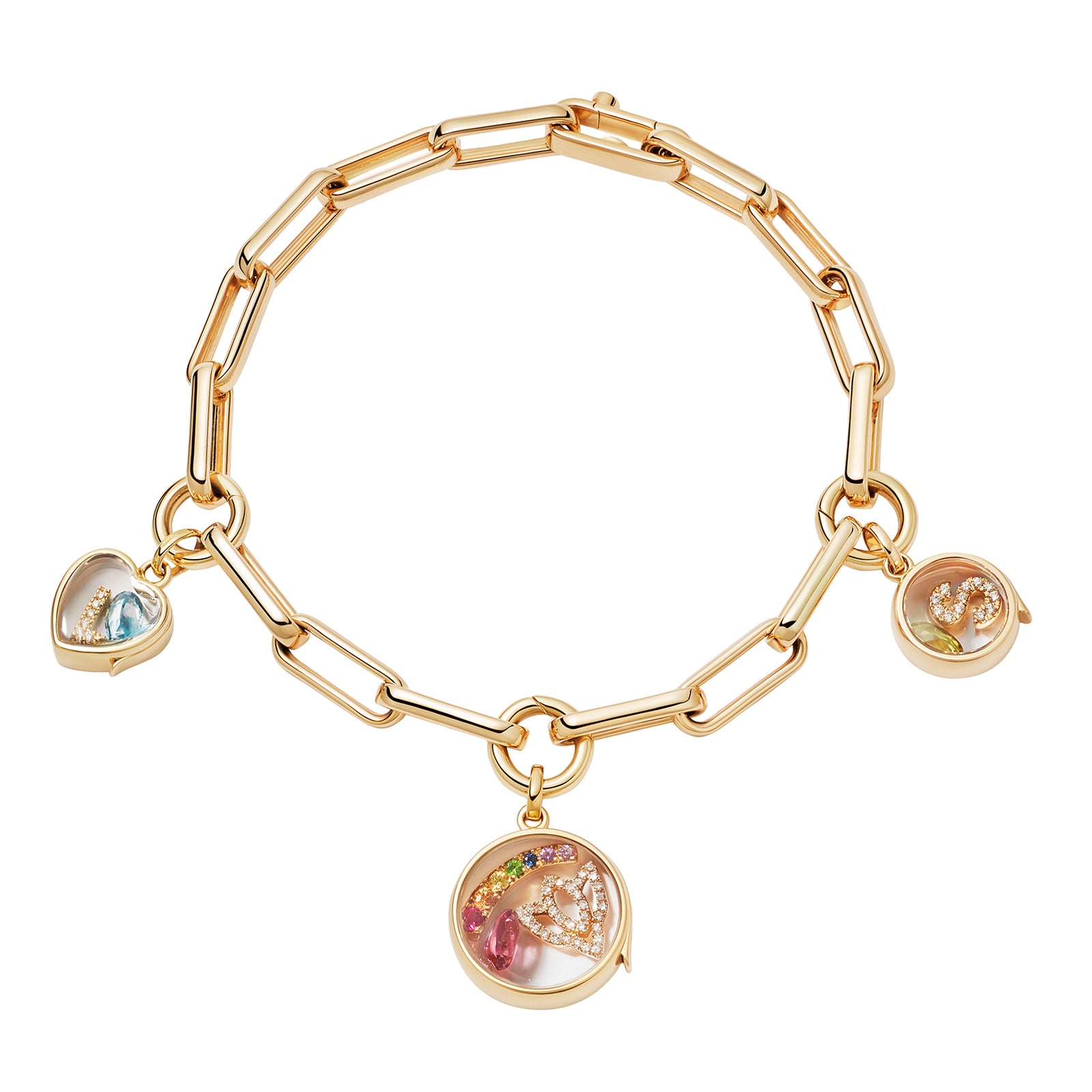 18K gold charm bracelet. - Bukowskis
