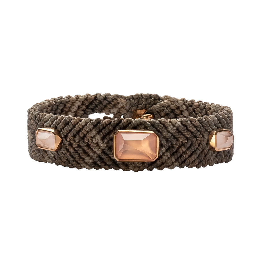 Maqé 15mm Safari Bracelet - Rose Quartz - Bracelets - Broken English Jewelry