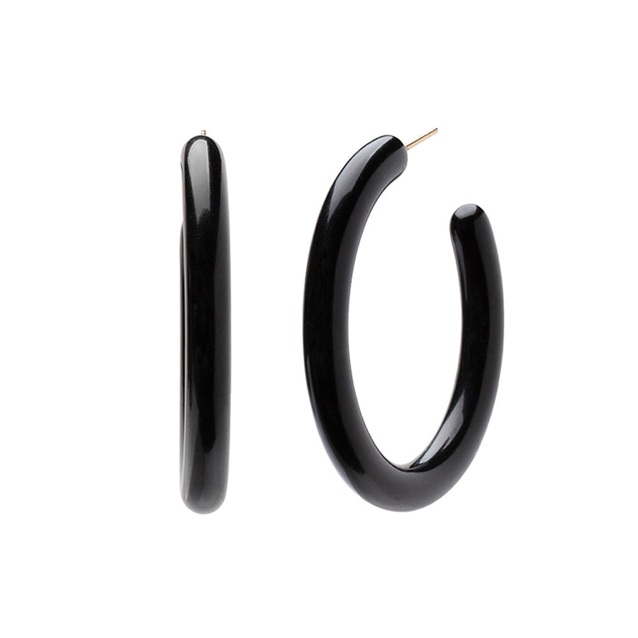 Trouver Large Black Acrylic Hoops - Earrings - Broken English Jewelry