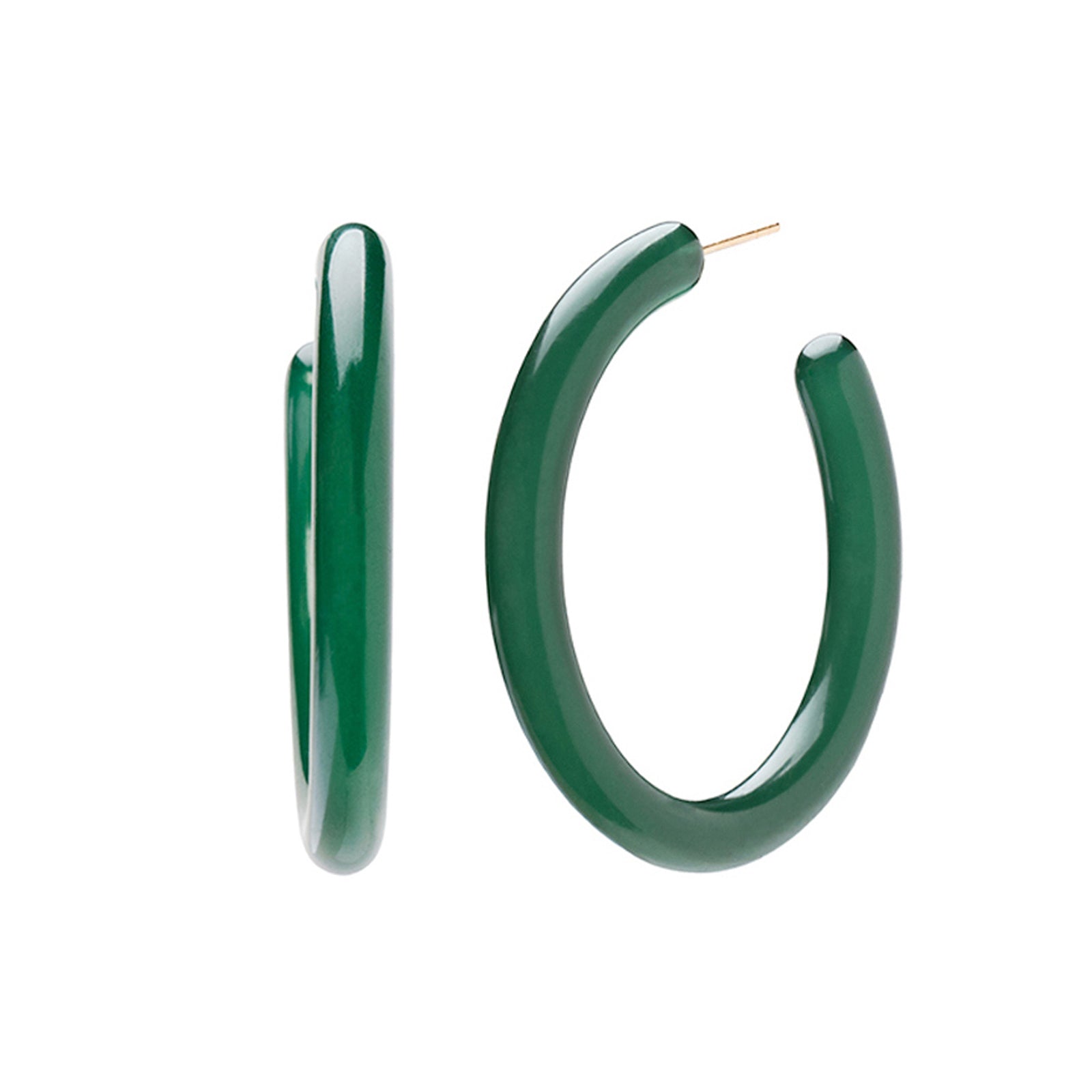 Trouver Large Hunter Acrylic Hoops - Earrings - Broken English Jewelry