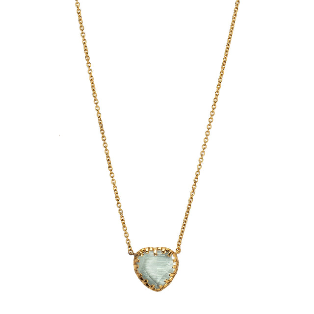 Larkspur & Hawk Valentina 'I Love NY' Button Necklace - Chambray - Necklaces - Broken English Jewelry