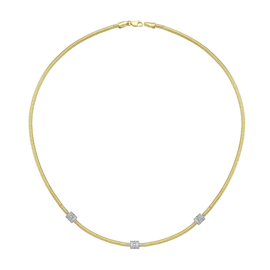 Melis Goral 3 Stone Vibe Necklace - Necklaces - Broken English Jewelry