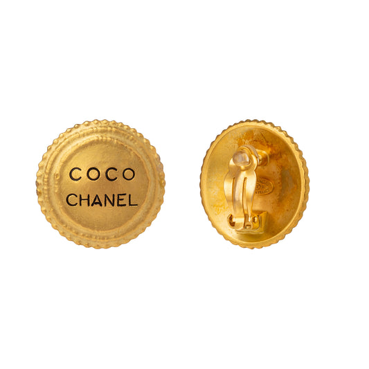 Chanel Beaded Border Coco Chanel Earrings