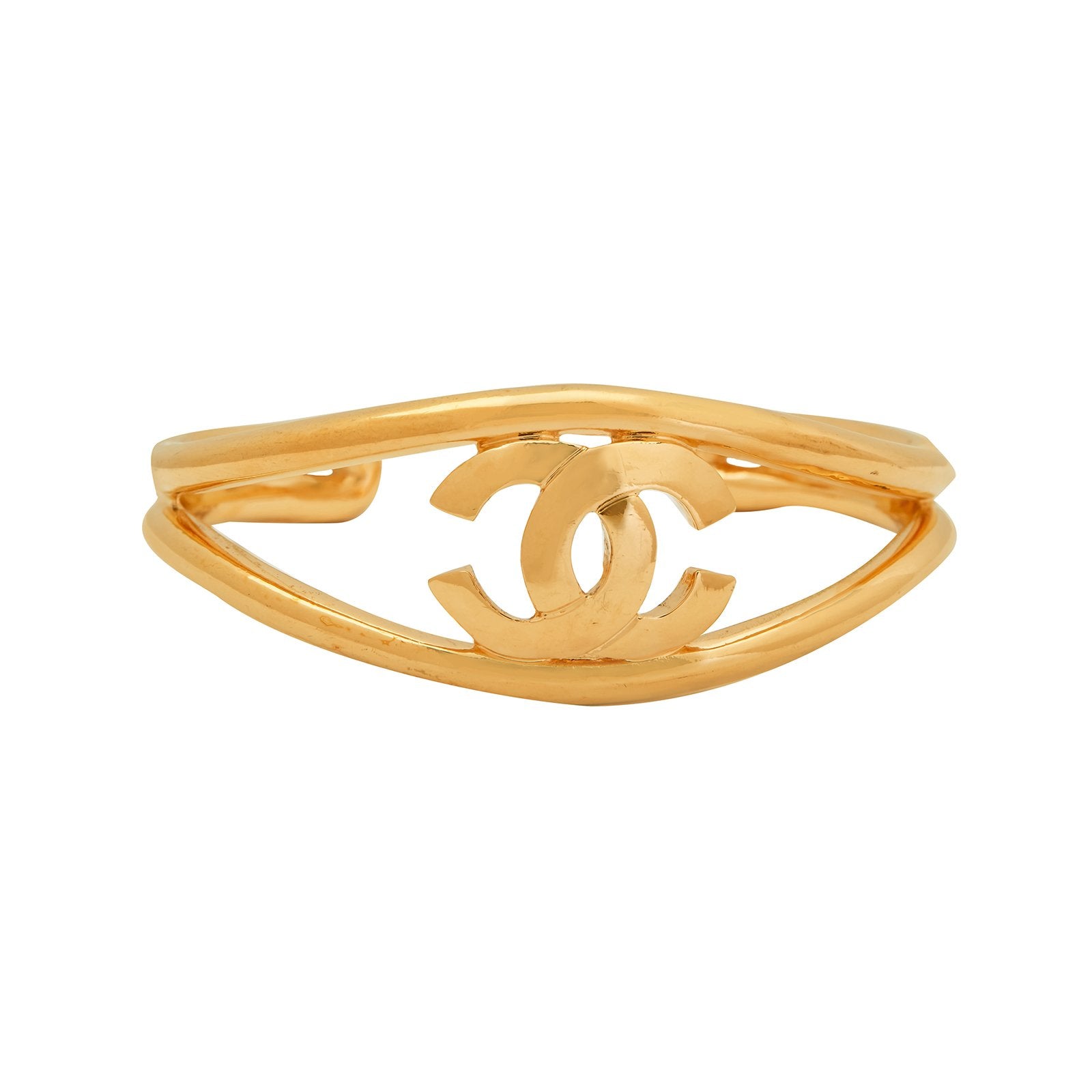 CHANEL CC ring Size 52FR in Rhinestones and Golden Plated Metal at 1stDibs