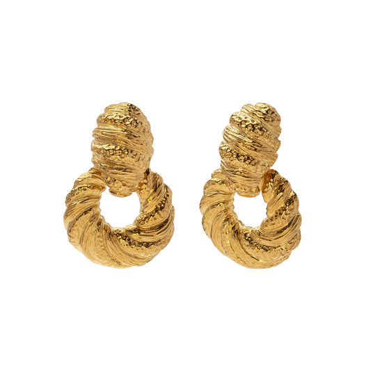 Textured Clip On Earrings - Main Img