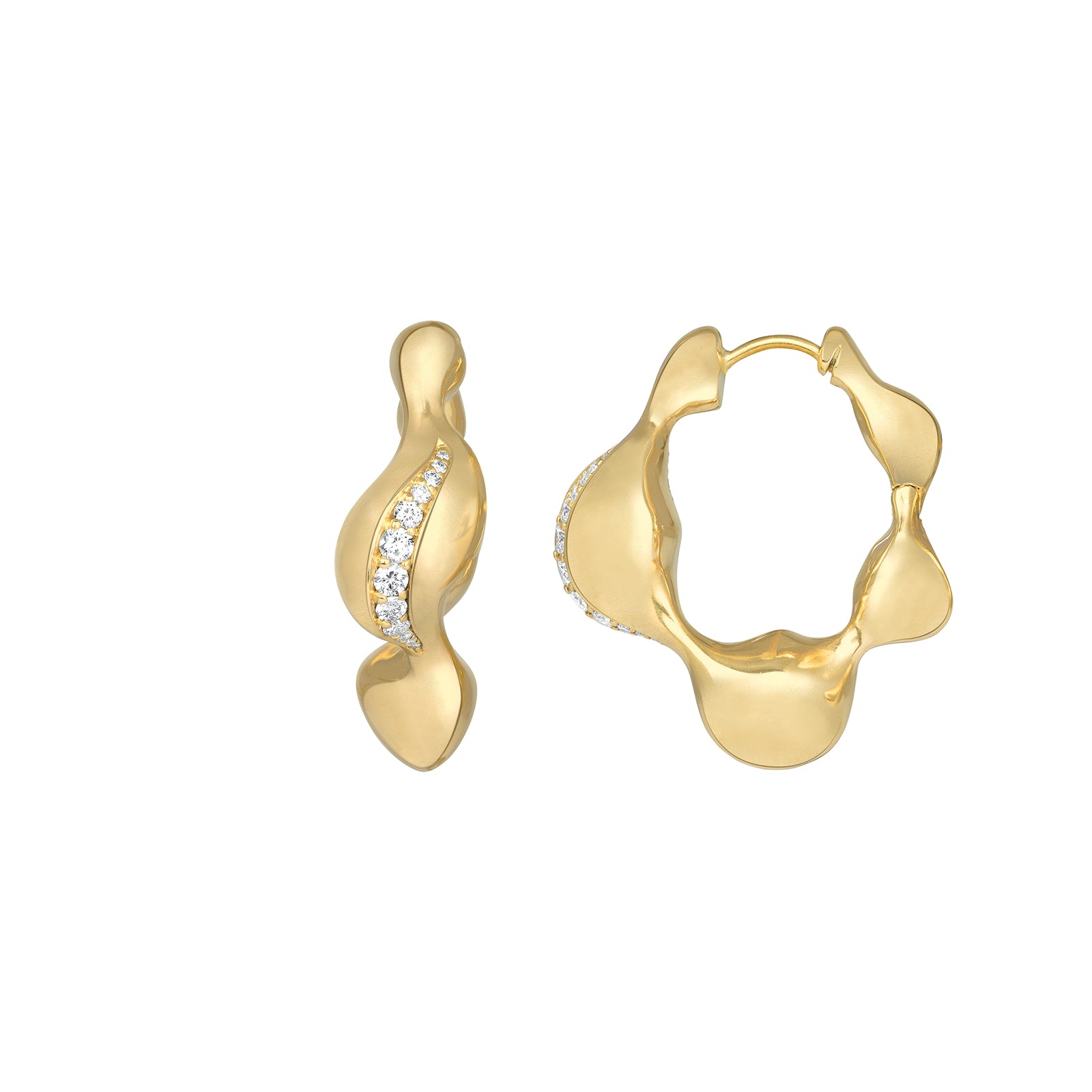 VRAM Cayrn Diamond Hoops - Earrings - Broken English Jewelry