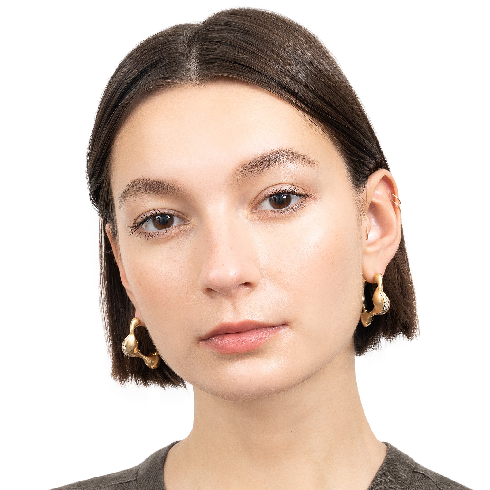 VRAM Cayrn Diamond Hoops - Earrings - Broken English Jewelry