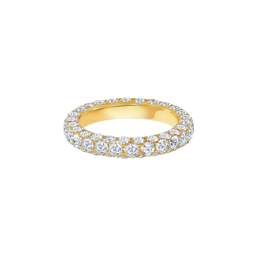 Graziela Triple Sided Diamond Band Ring - Yellow Gold - Broken English Jewelry