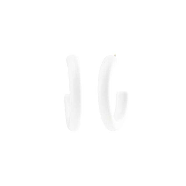 Trouver Small Acrylic Hoops - White - Rings - Broken English Jewelry