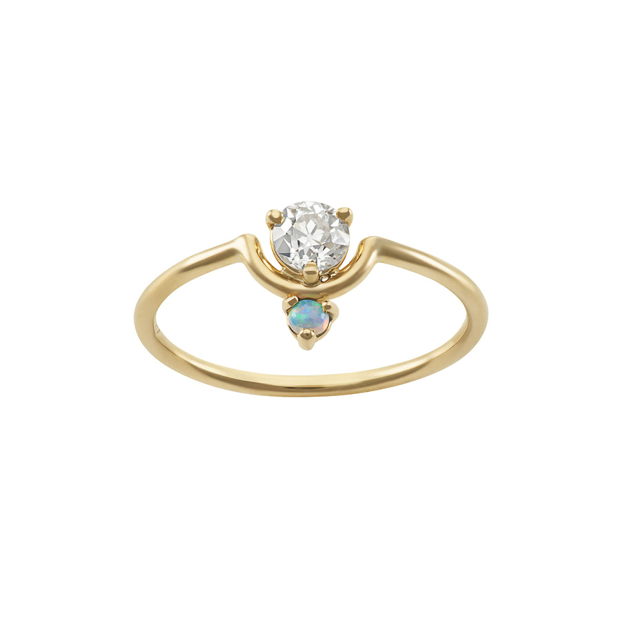 WWAKE Nestled Diamond & Opal Ring - Broken English Jewelry