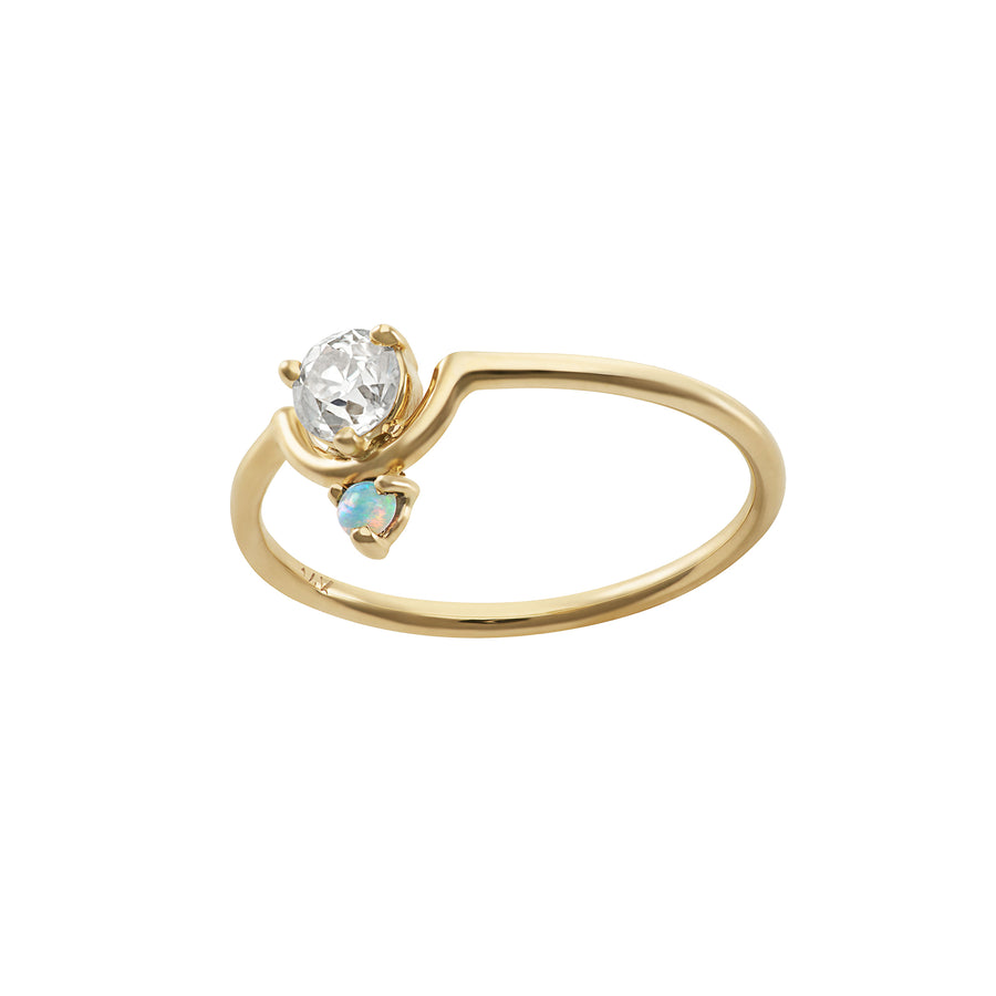 WWAKE Nestled Diamond & Opal Ring - Broken English Jewelry