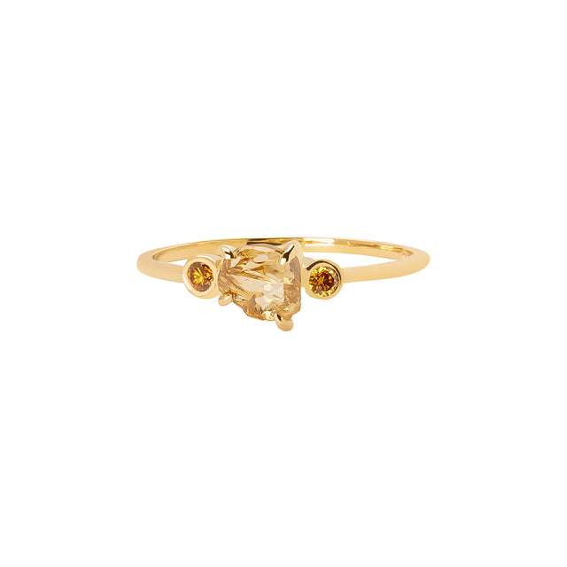 Xiao Wang XW Bridal Ring - Brown Diamond - Broken English Jewelry