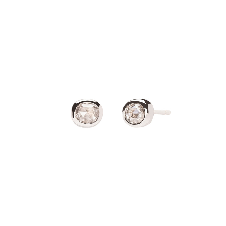 Xiao Wang Bridal Diamond Studs - White Gold - Earrings - Broken English Jewelry