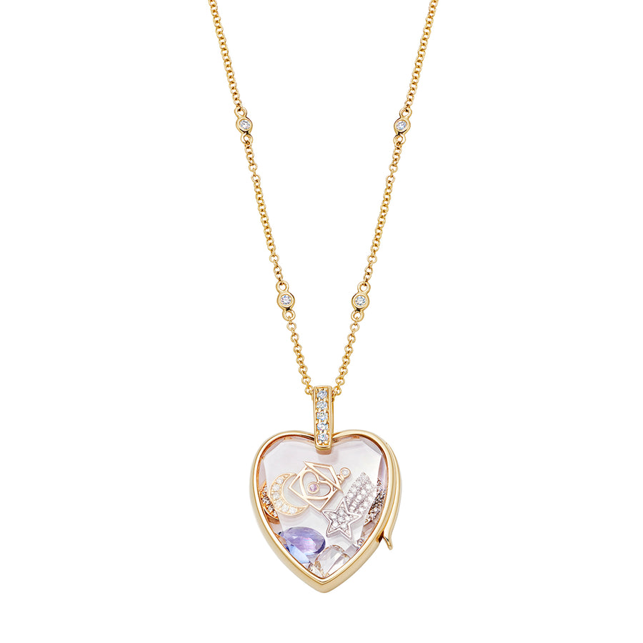 Loquet Amate Heart Locket - Yellow Gold - Charms & Pendants - Broken English Jewelry