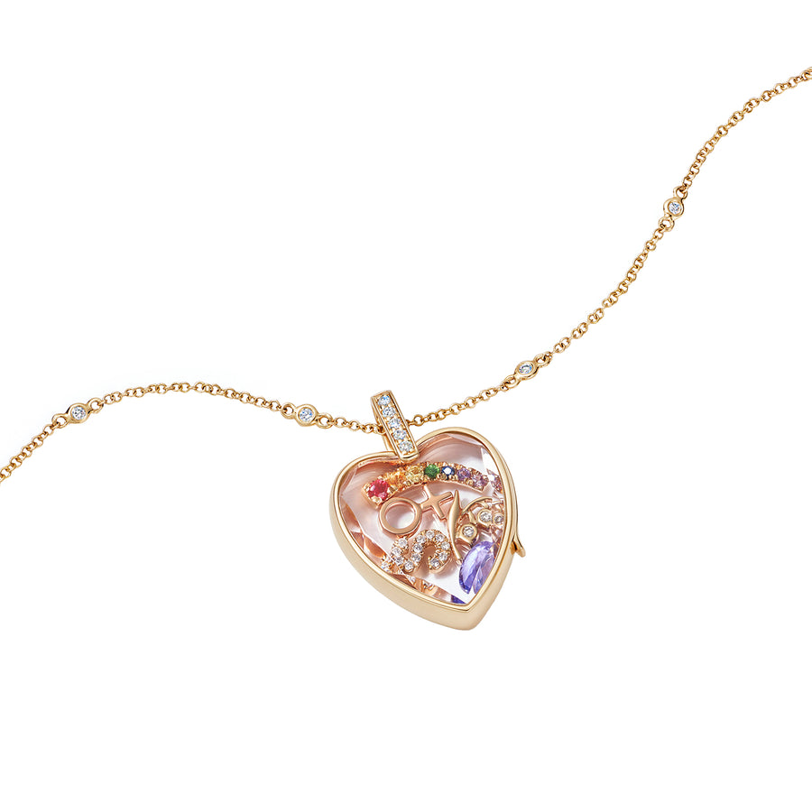 Loquet Amate Heart Locket - Yellow Gold - Charms & Pendants - Broken English Jewelry
