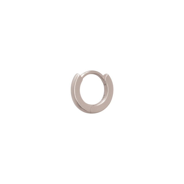 Trouver Solid Gold Huggie 5mm - White Gold - Earrings - Broken English Jewelry